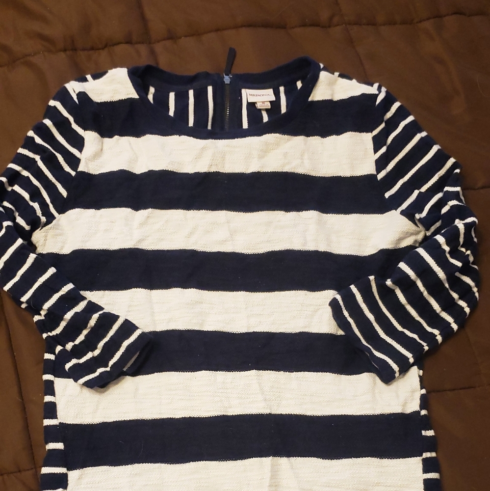 Navy blue striped sweater
